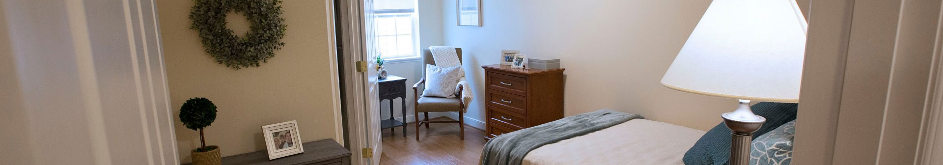 cropped image of a memory care suite at Artis of West Shore